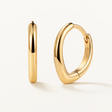 Pendientes Aro Vertex en Plata 925 Bañada en Oro de 18 Kt