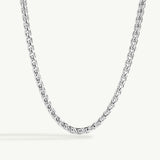 Collar Bolden Rolo en Plata de Primera Ley